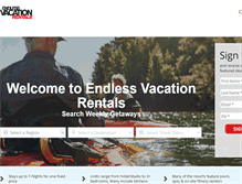 Tablet Screenshot of endlessvacationrentals.com